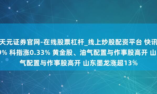天元证券官网-在线股票杠杆_线上炒股配资平台 快讯:恒指高开0.09% 科指涨0.33% 黄金股、油气配置与作事股高开 山东墨龙涨超13%