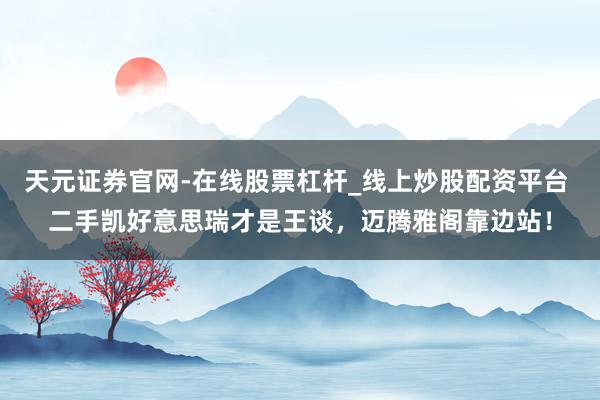 天元证券官网-在线股票杠杆_线上炒股配资平台 二手凯好意思瑞才是王谈，迈腾雅阁靠边站！