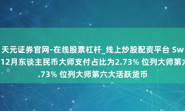 天元证券官网-在线股票杠杆_线上炒股配资平台 Swift：2025年12月东谈主民币大师支付占比为2.73% 位列大师第六大活跃货币
